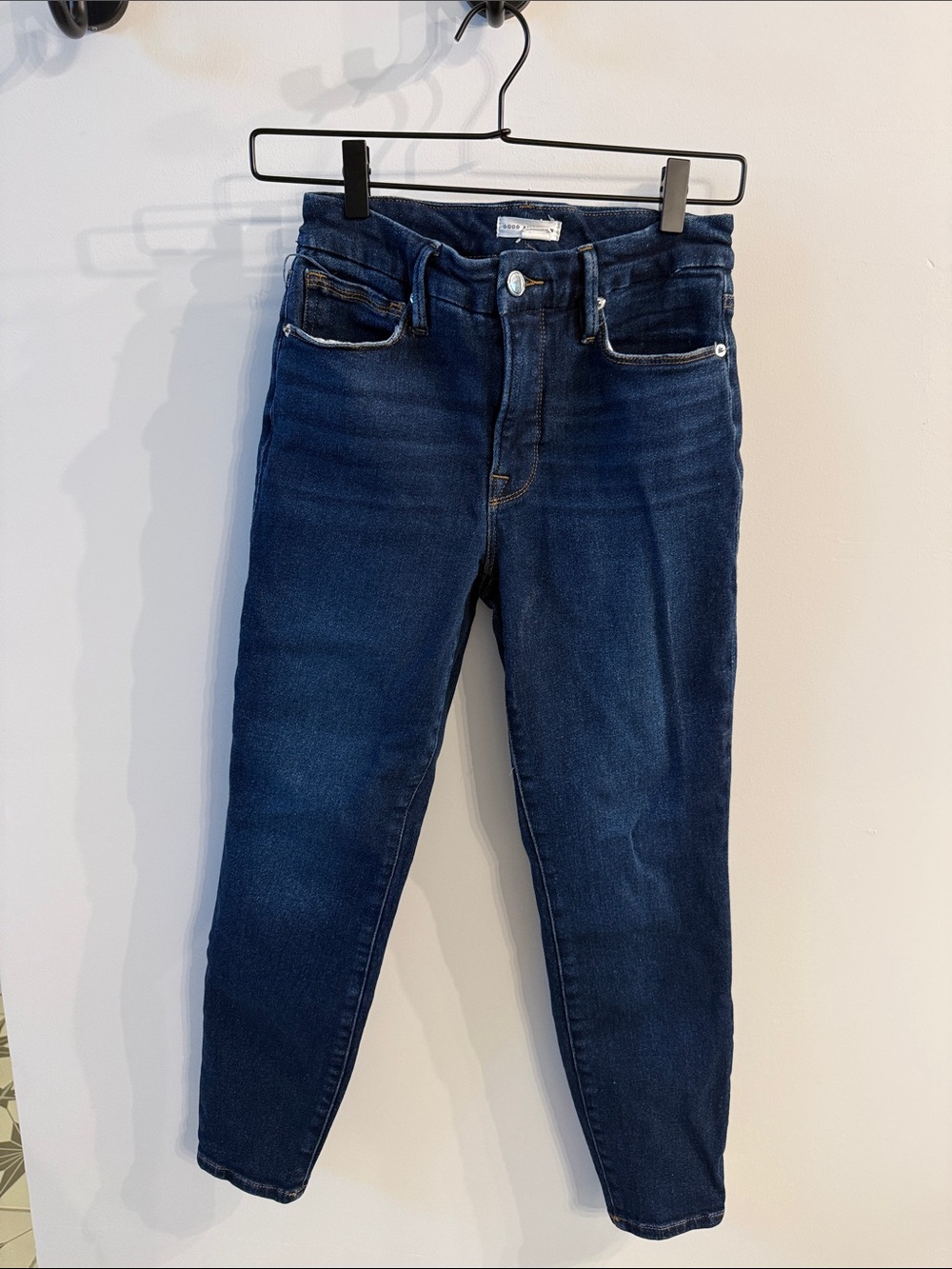 Good American High Rise Dark Blue petite skinny Jeans